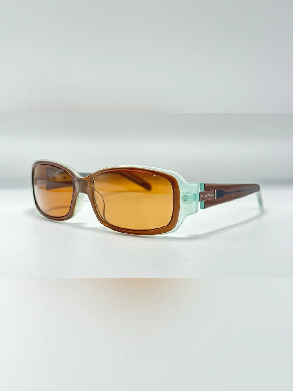 Ellen Tracy Brown Oval Sunglasses Frames Only